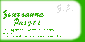 zsuzsanna paszti business card